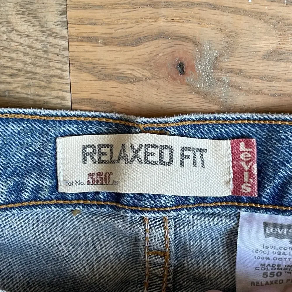 Vintage Y2K Levi's 550 Relaxed Fit Jeans W38 L29 Blue Denim